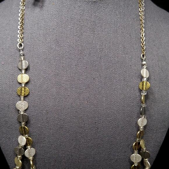 Chico's Long Two Strand Necklace Matching 5 Stretch Bracelets, NWT, 39 Inches - Picture 4 of 9